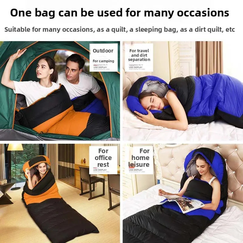 USB Heated Down Cotton Sleeping Bag