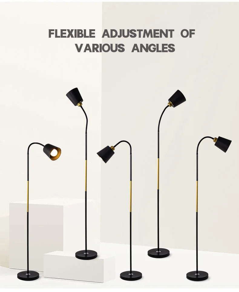 Wrought Iron Adjustable LED Standing Lamp