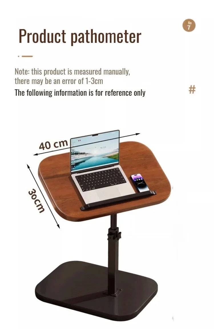 Foldable Mobile Lift Bedside Table