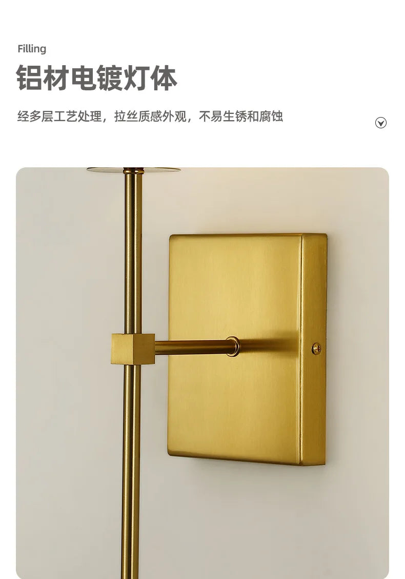 Modern LED Wall Sconce with Cloth Lampshade