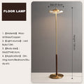 Retro Gold Glass Mushroom Floor Lamp
