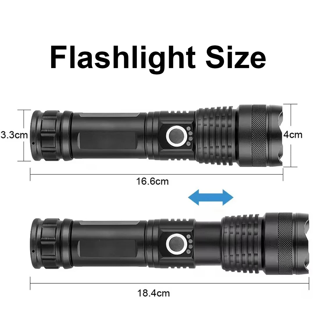 High Lumens Rechargeable IPX6 LED Flashlight