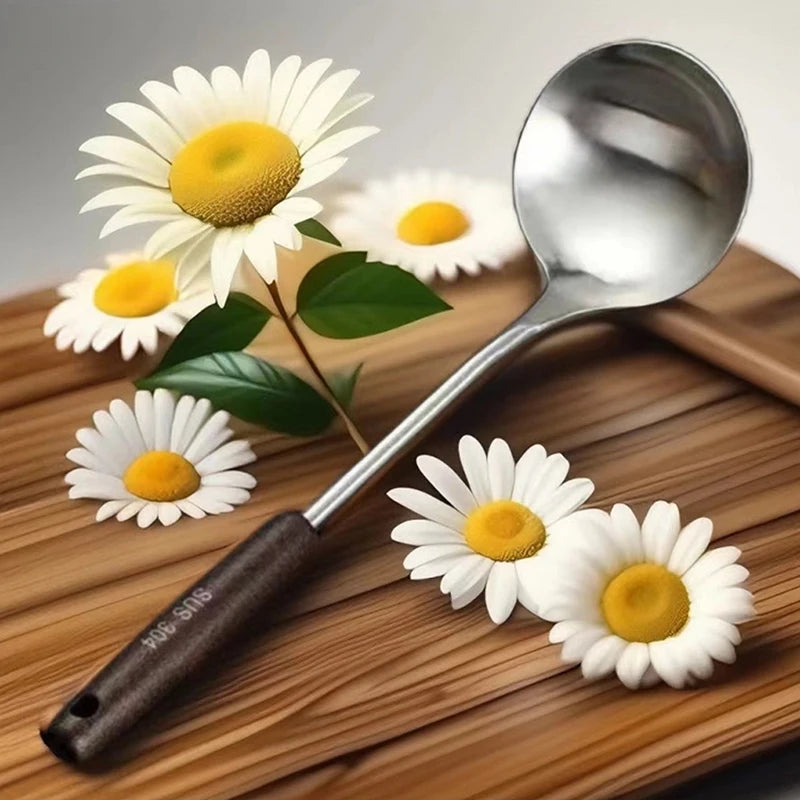 Iron Wok Spatula & Ladle Kitchen Tool Set