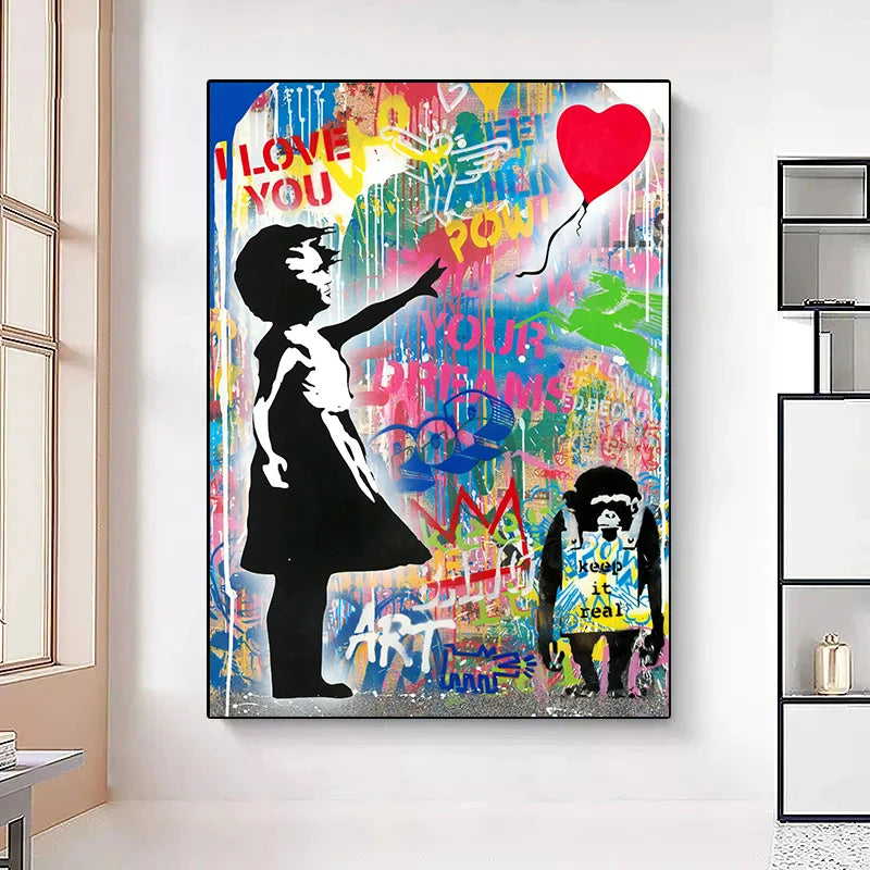 Banksy Graffiti Street Art Canvas Print