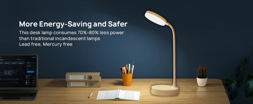 USB Gooseneck LED Desk Lamp – 3 Brightness