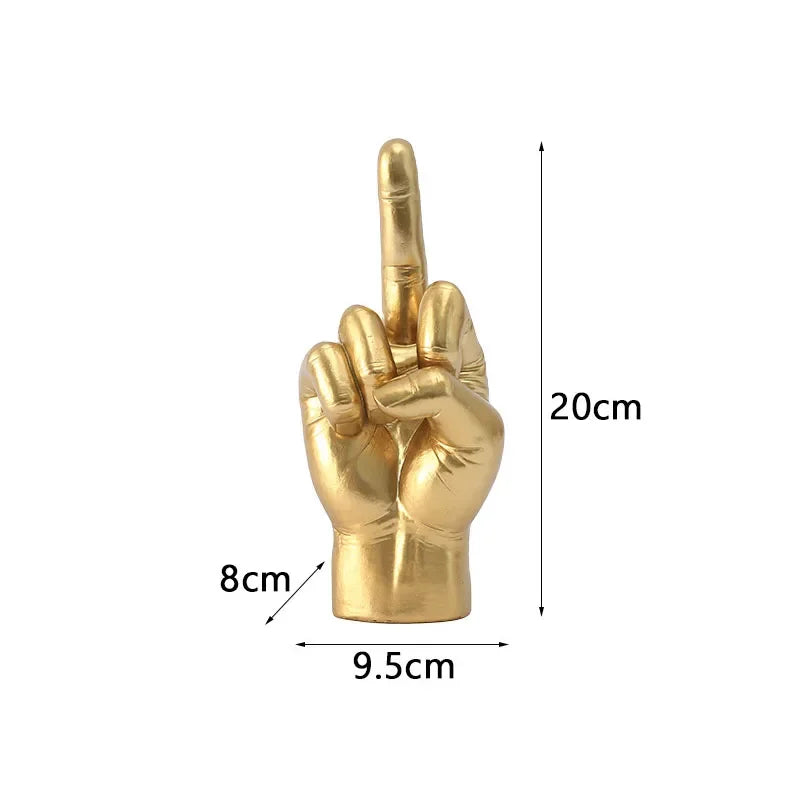 Hip Hop Middle Finger Resin Desk Ornament