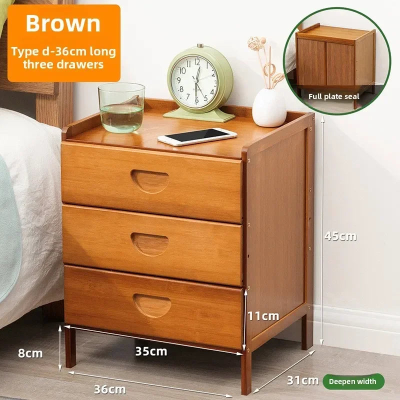 Nordic Solid Wood Mini Bedside Cabinet
