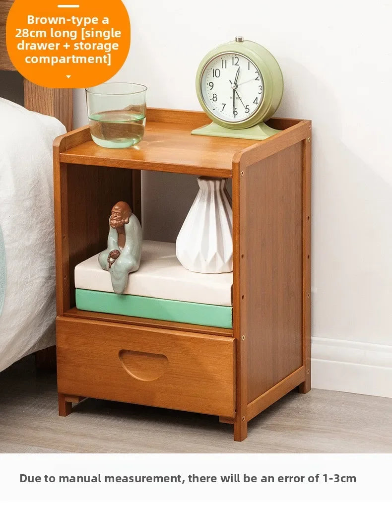 Simple Solid Wood Bedside Storage Cabinet