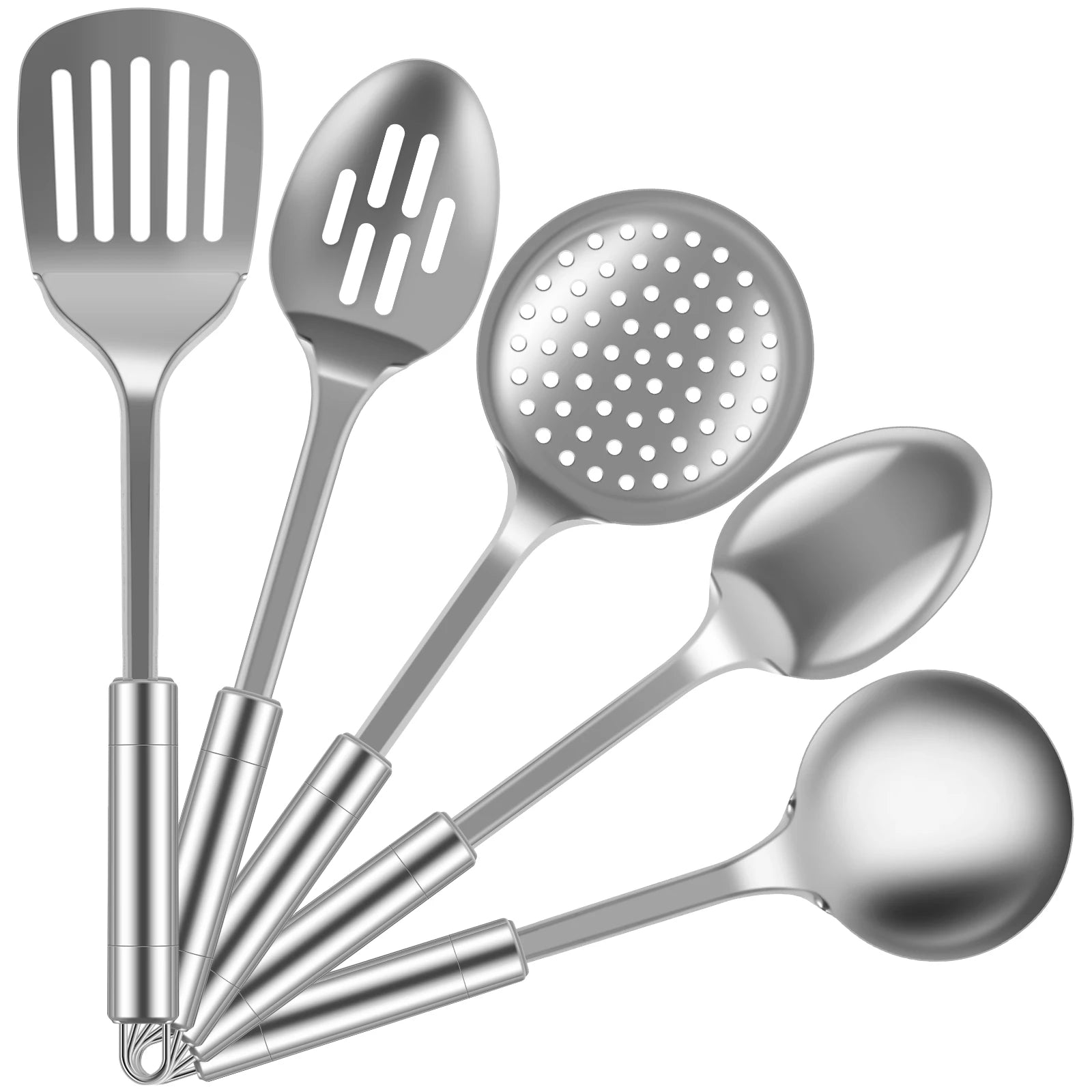 5-Piece Stainless Steel Cooking Utensils Set