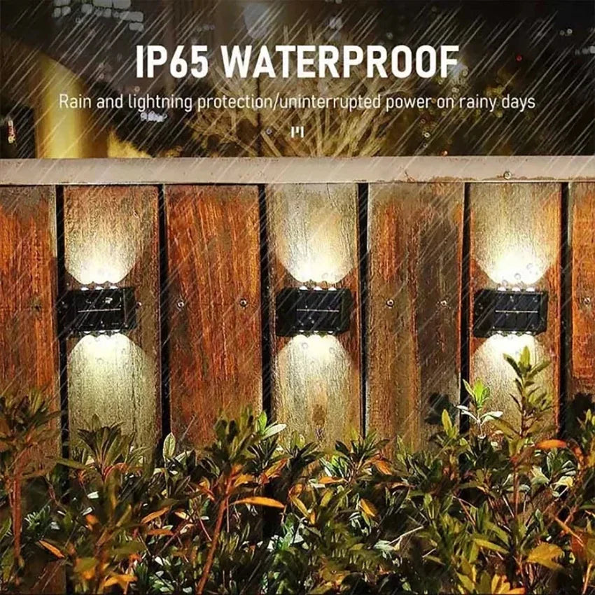 Solar Outdoor Wall Lamp – Warm White Waterproof