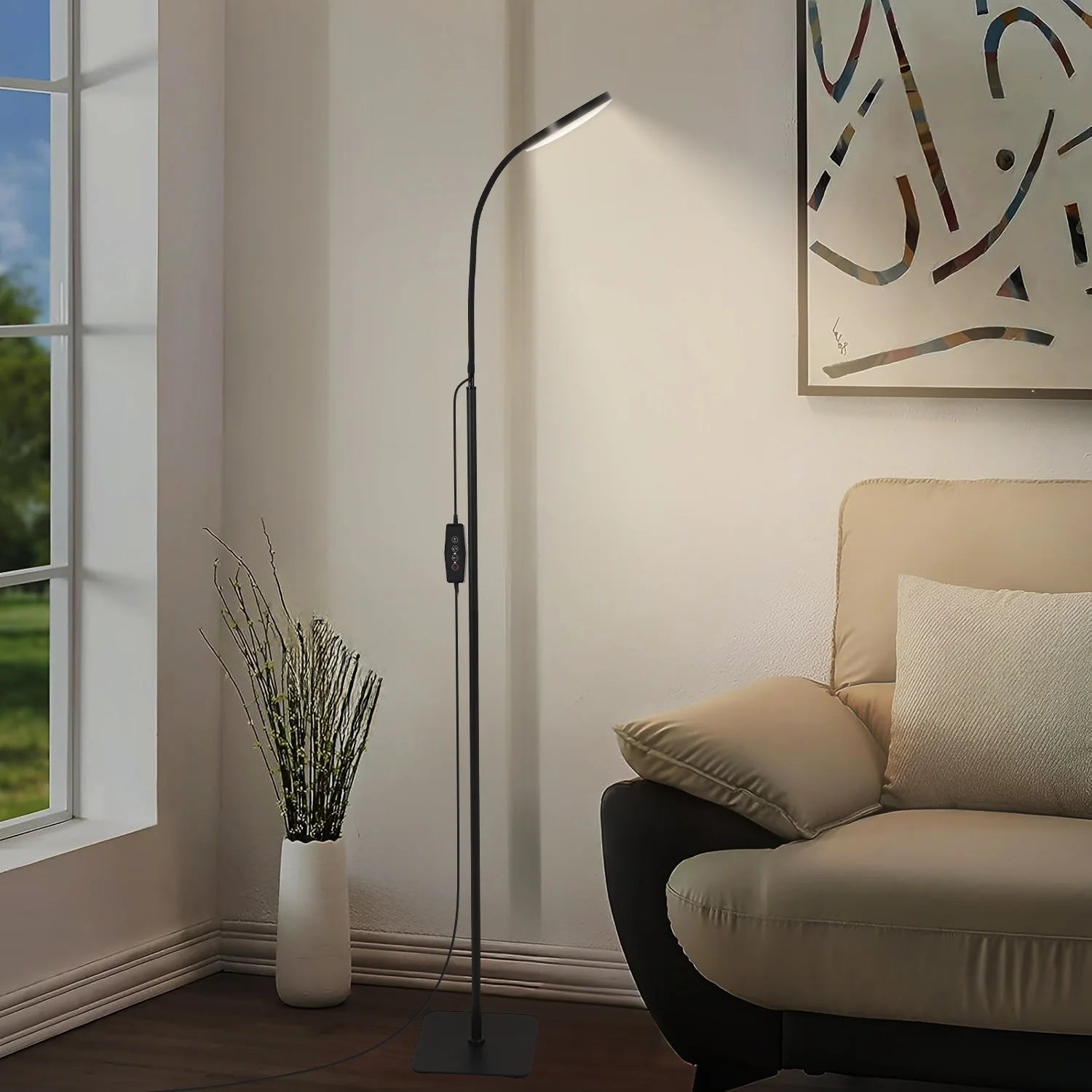 360° Rotating LED Floor Lamp – 3 Colour Modes