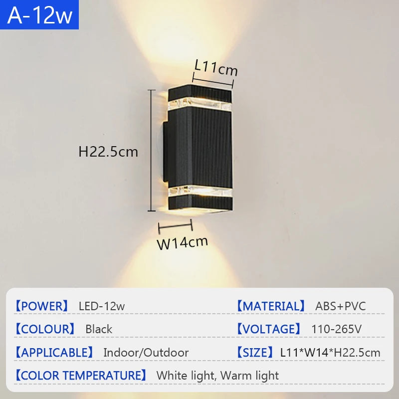 Modern LED Outdoor Courtyard Wall Lamp – Waterproof