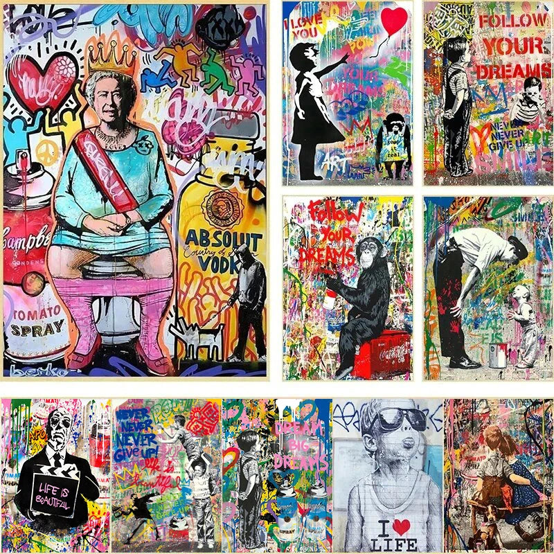 Banksy Graffiti Street Art Canvas Print