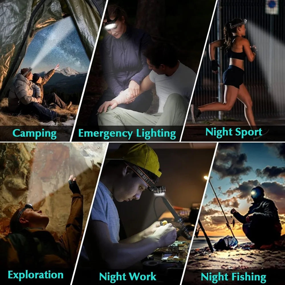 USB Rechargeable Waterproof LED Headlamp
