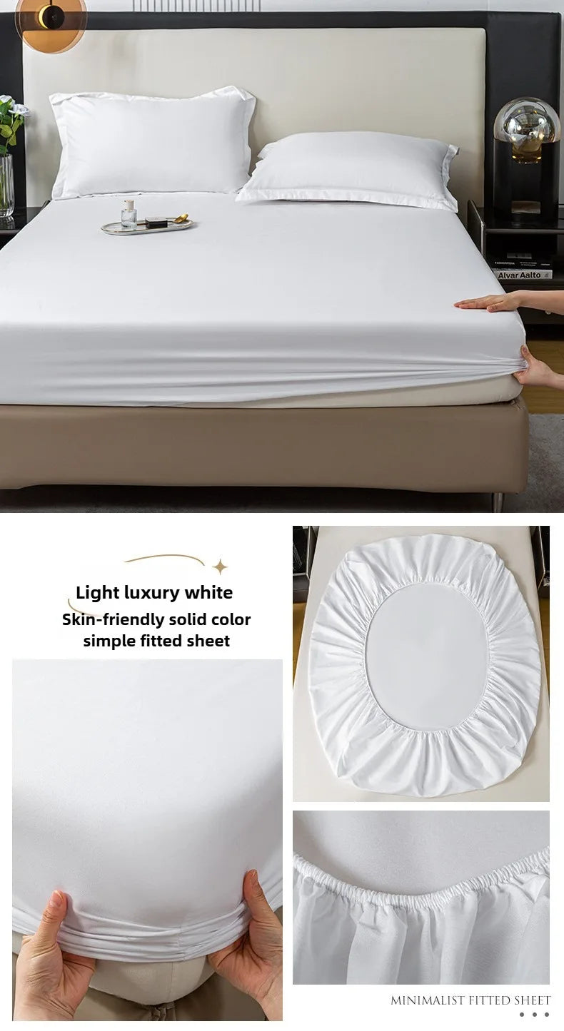 Elastic Fitted Bed Sheet – Solid Colour