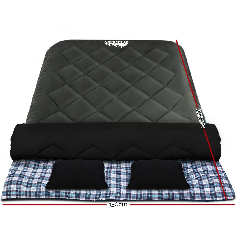 Double Sleeping Bag with Pillow