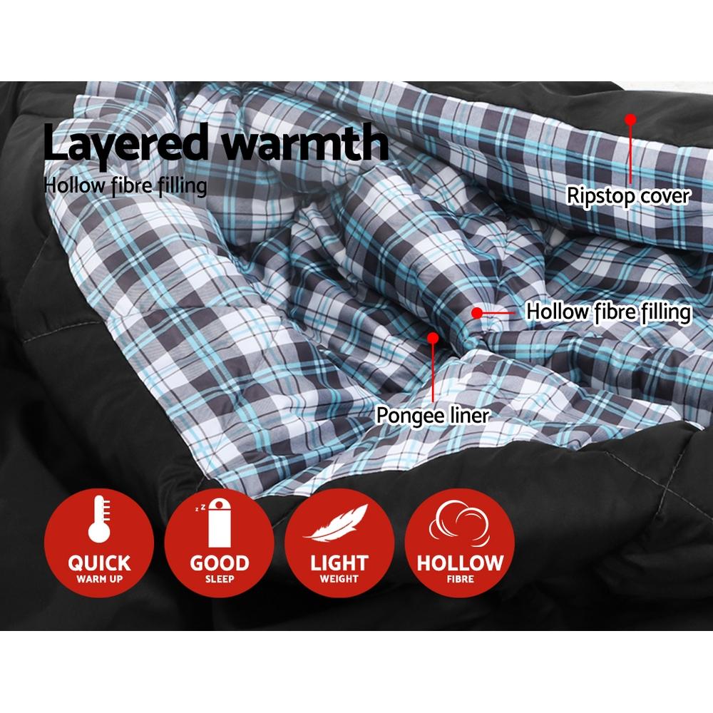 Double Sleeping Bag with Pillow