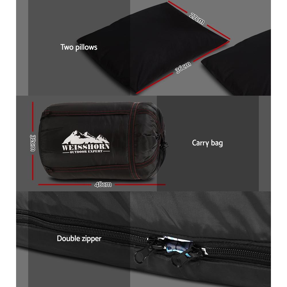 Double Sleeping Bag with Pillow