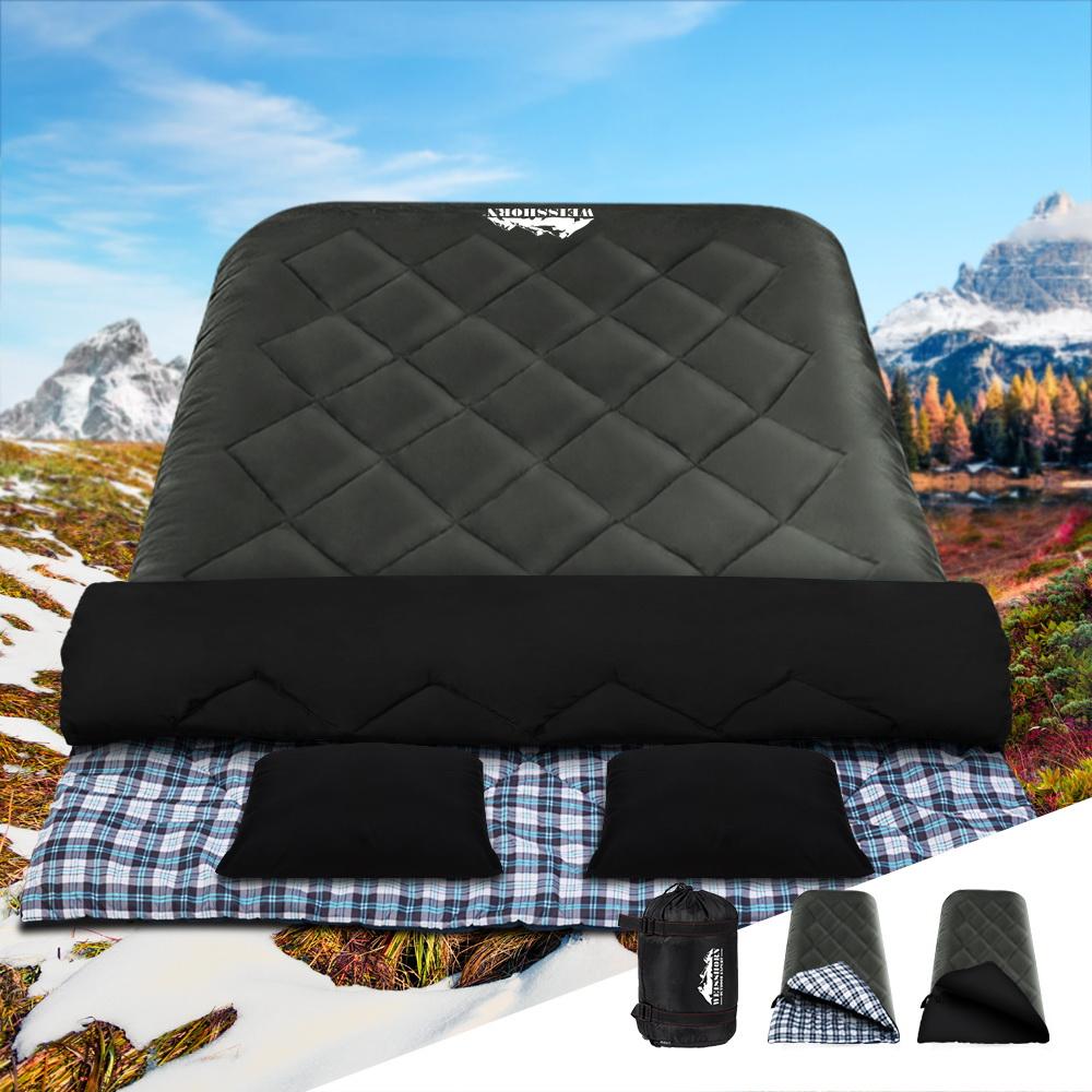 Double Sleeping Bag with Pillow