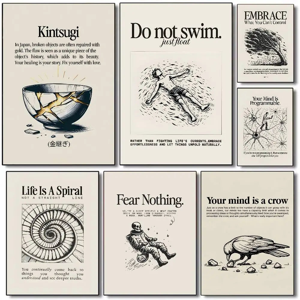 Life Attitude Quotes Waterproof Wall Poster
