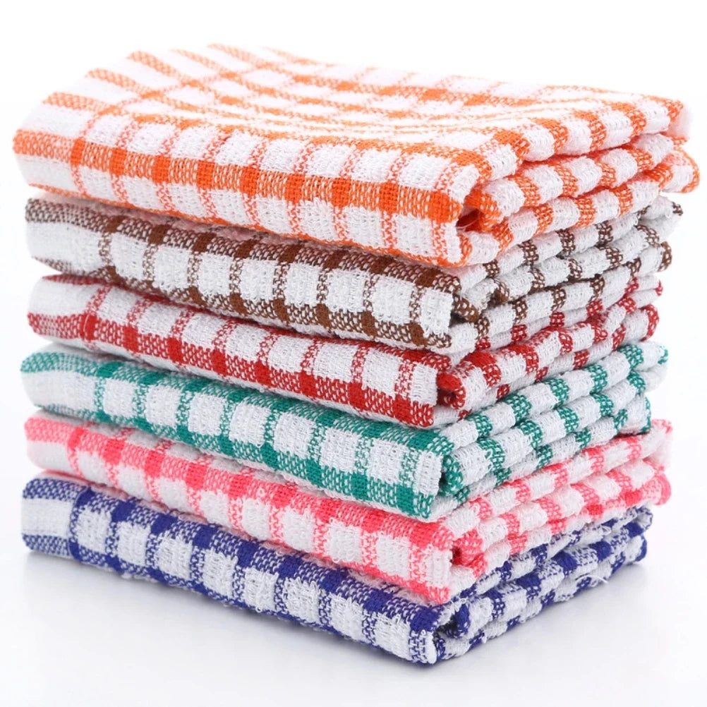 Absorbent Cotton Kitchen Tea Towels – 6 Pack