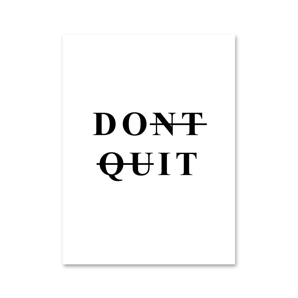 Motivational Quotes Canvas Wall Art Poster
