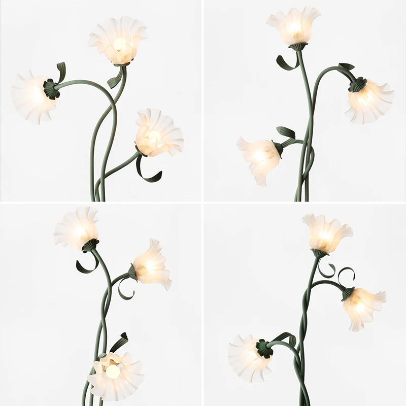 3-Head Lily Floor Lamp with Foot Switch