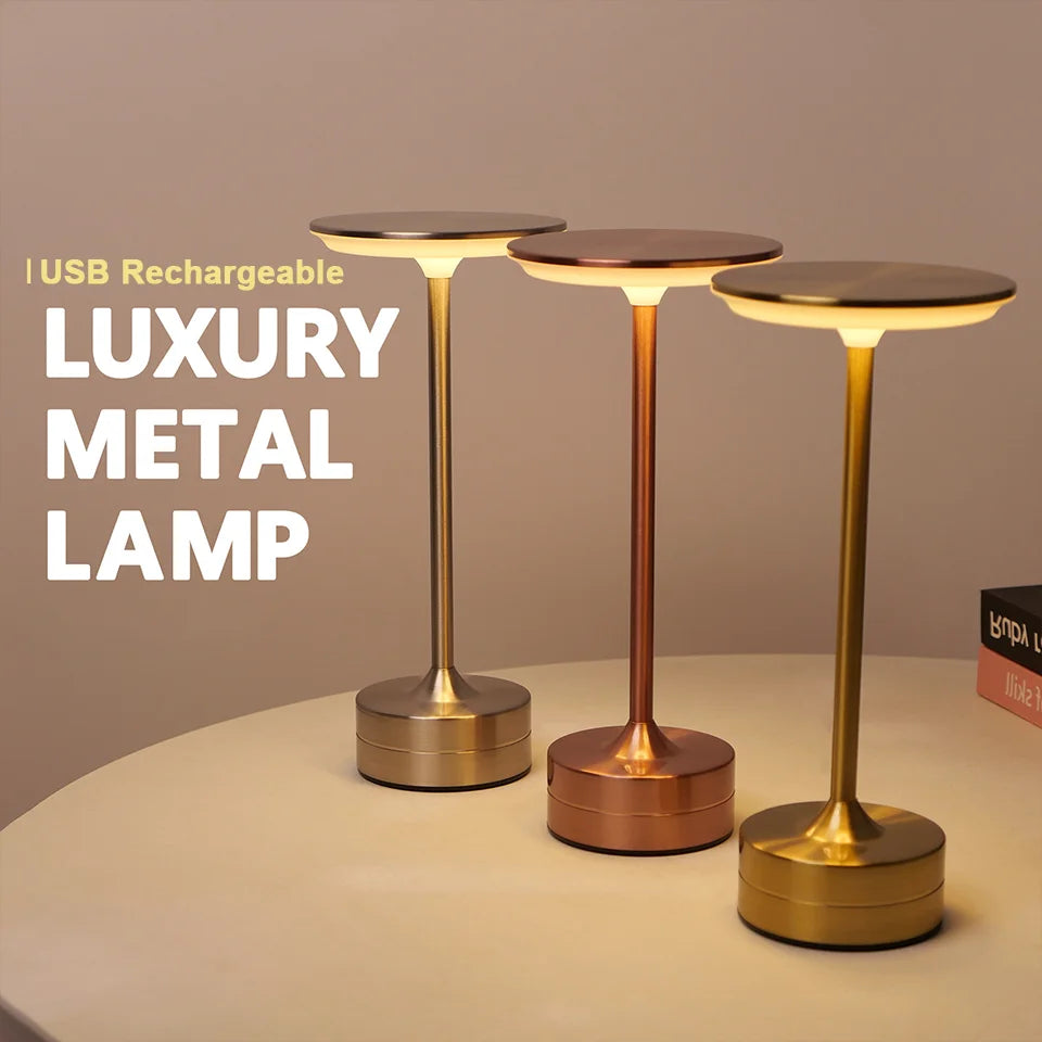 LED Touch Sensor Table Lamp – USB Rechargeable