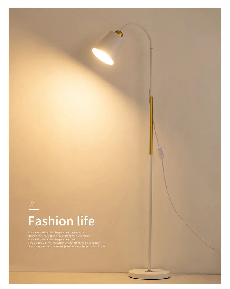 Wrought Iron Adjustable LED Standing Lamp
