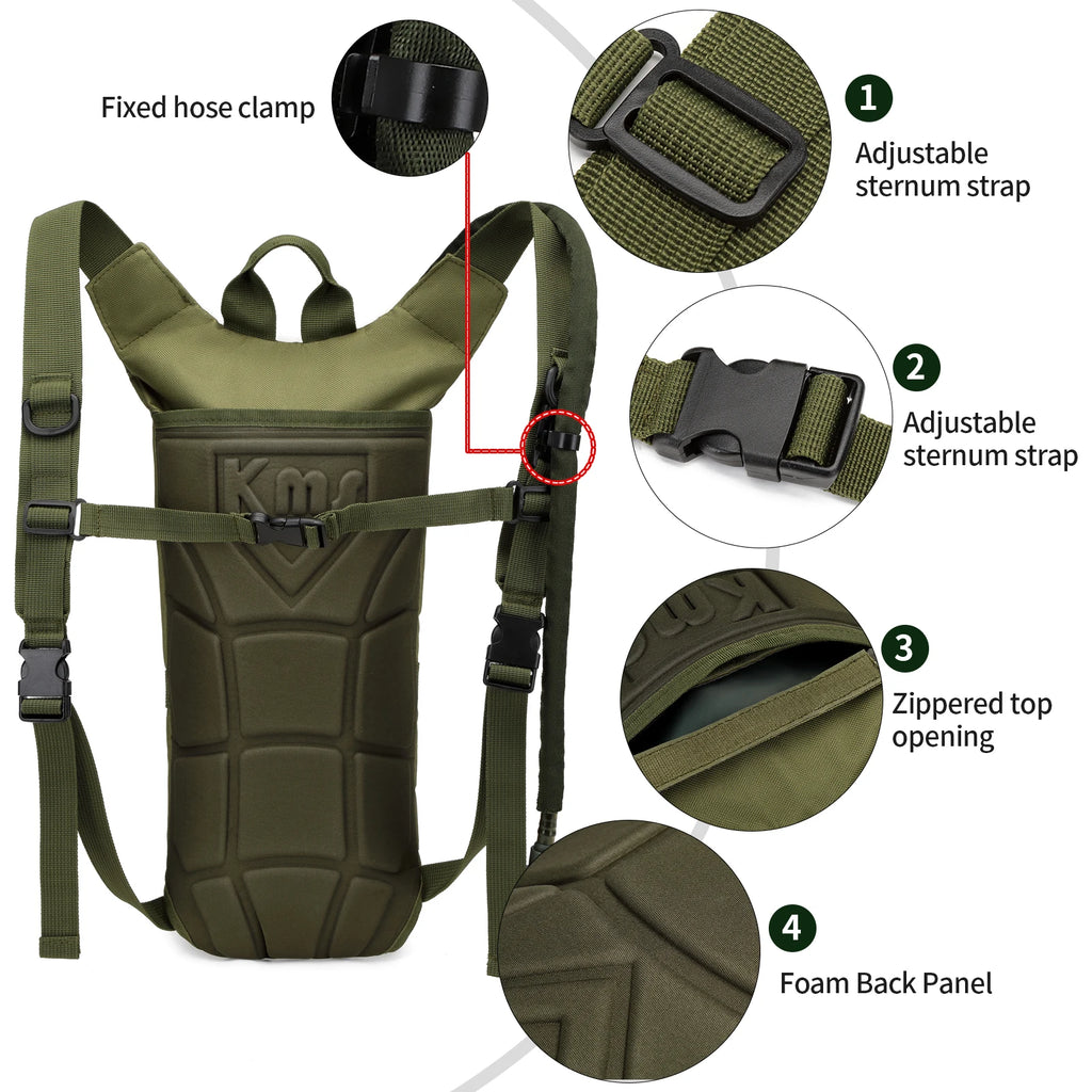 Tactical Military Hydration Pack – 3L Bladder