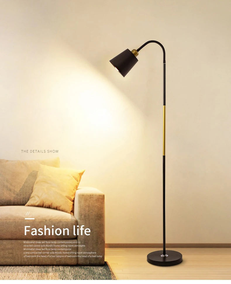 Wrought Iron Adjustable LED Standing Lamp