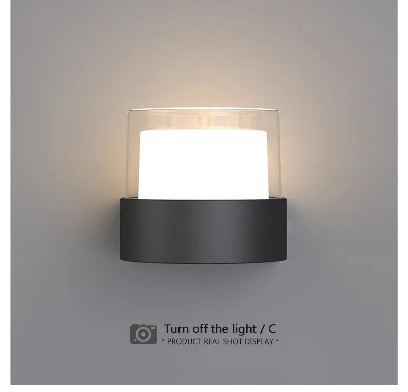 Modern LED Outdoor Courtyard Wall Lamp – Waterproof