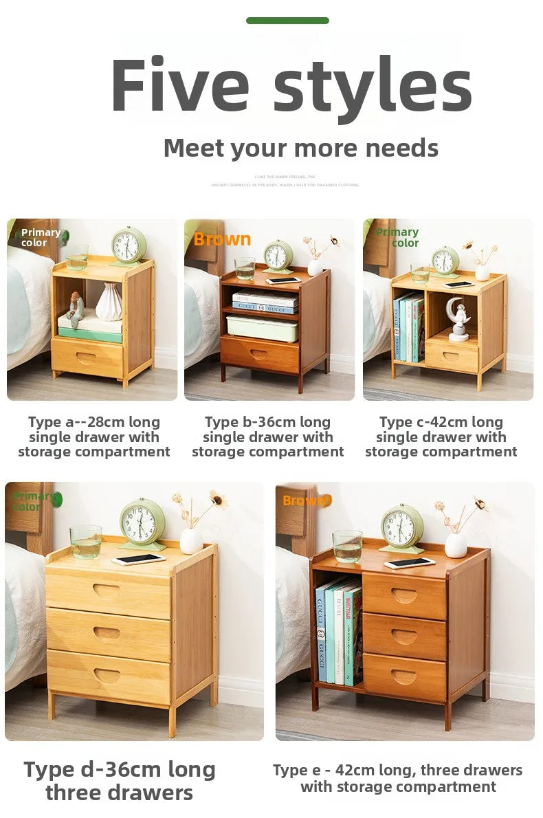 Nordic Solid Wood Mini Bedside Cabinet