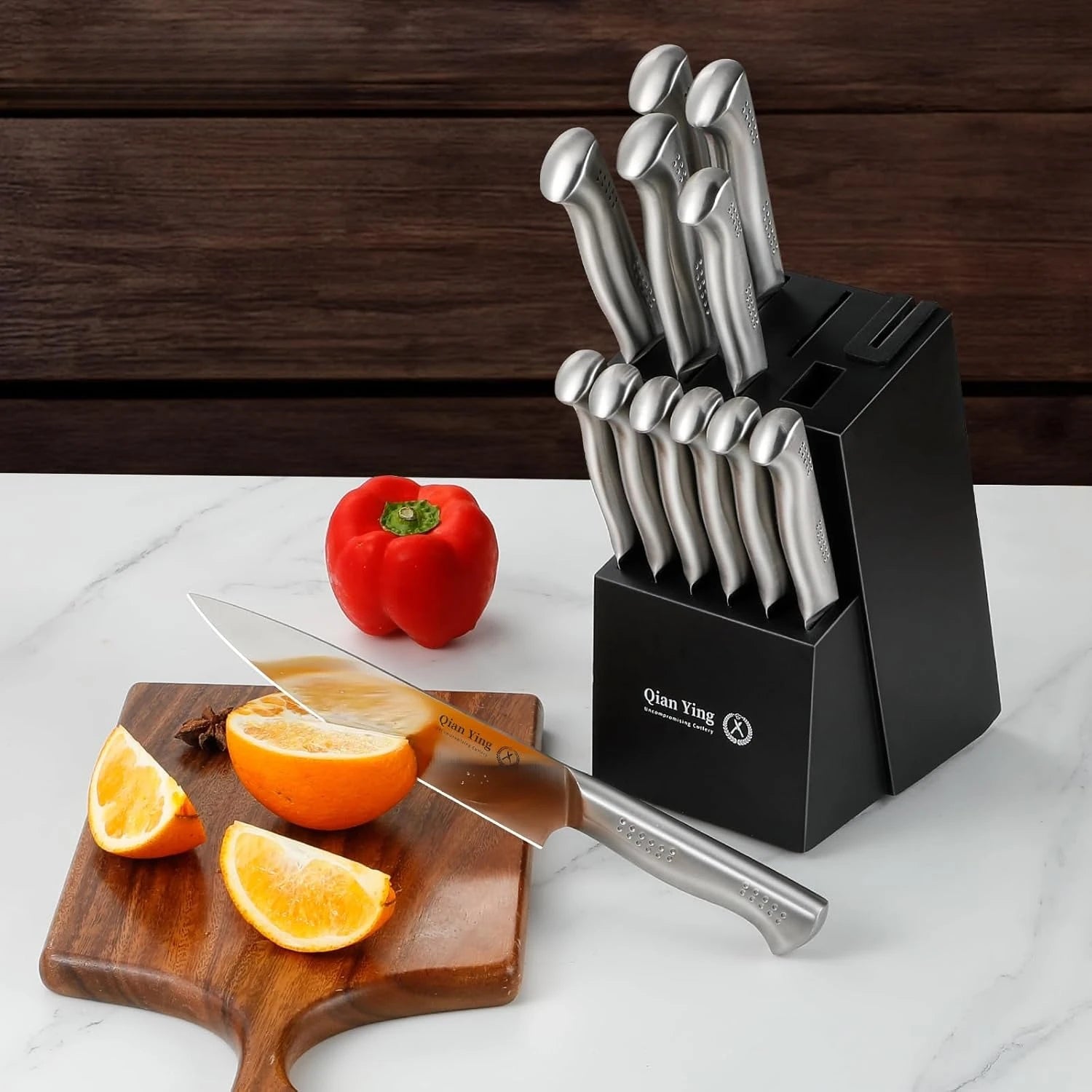 14-Piece Stainless Steel Kitchen Knife Set