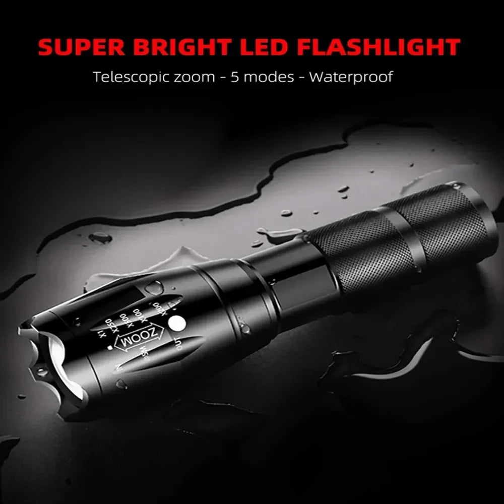 Zoomable LED Flashlight – 5 Modes