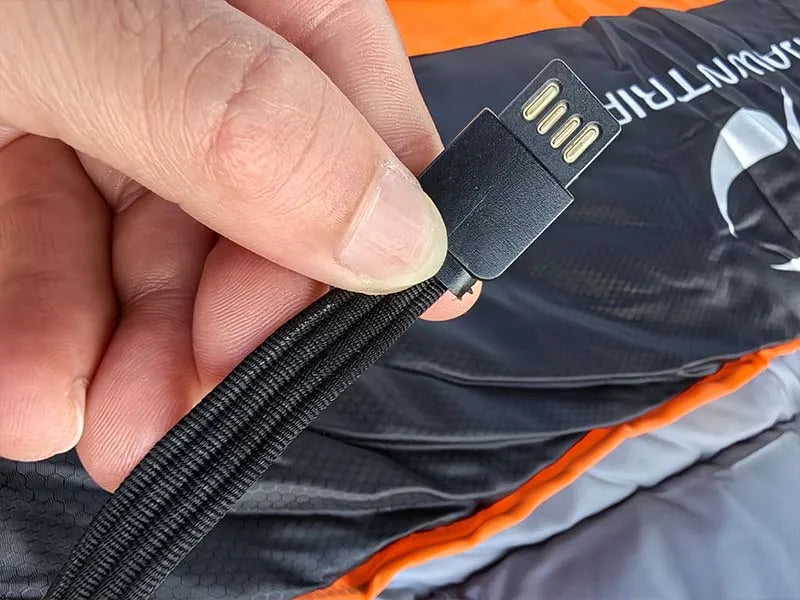 USB Heated Down Cotton Sleeping Bag