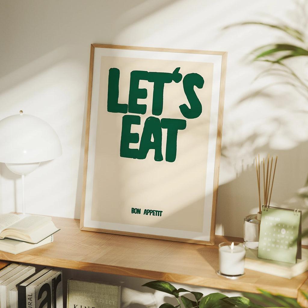 Let's Eat Kitchen Canvas Wall Art Print