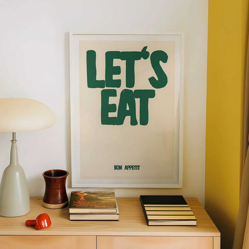 Let's Eat Kitchen Canvas Wall Art Print