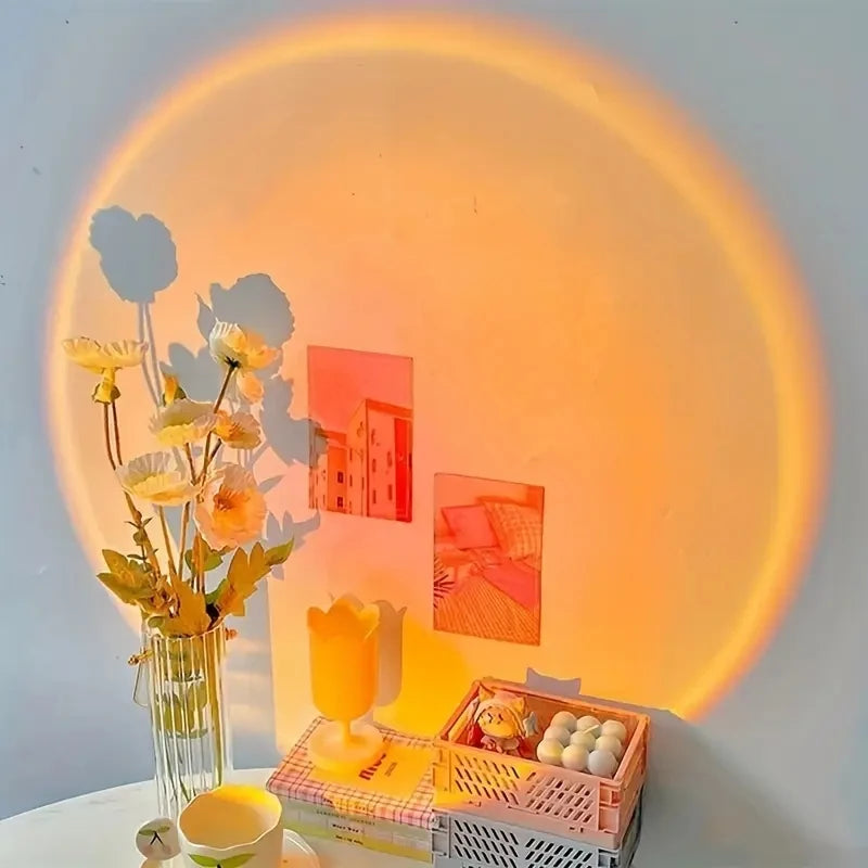Sunset Projection Atmosphere Lamp – USB Rotatable