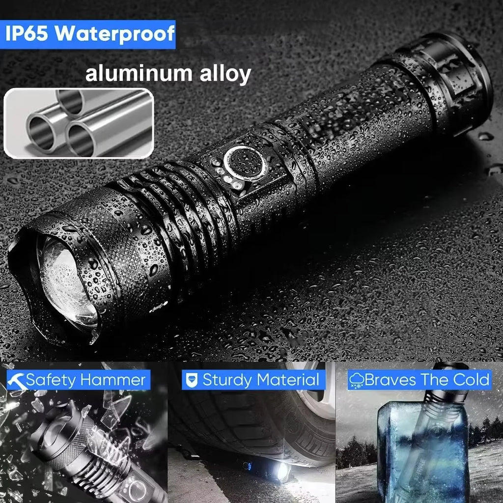 High Lumens Rechargeable IPX6 LED Flashlight