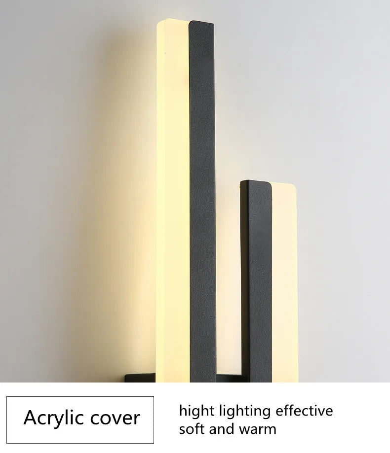 LED Bedroom Wall Sconce – Copper Pipe Acrylic Shade