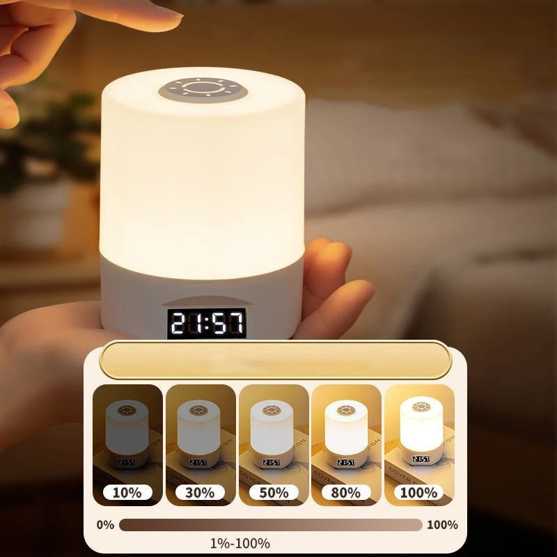 LED Touch Desk Lamp with Clock & Calendar
