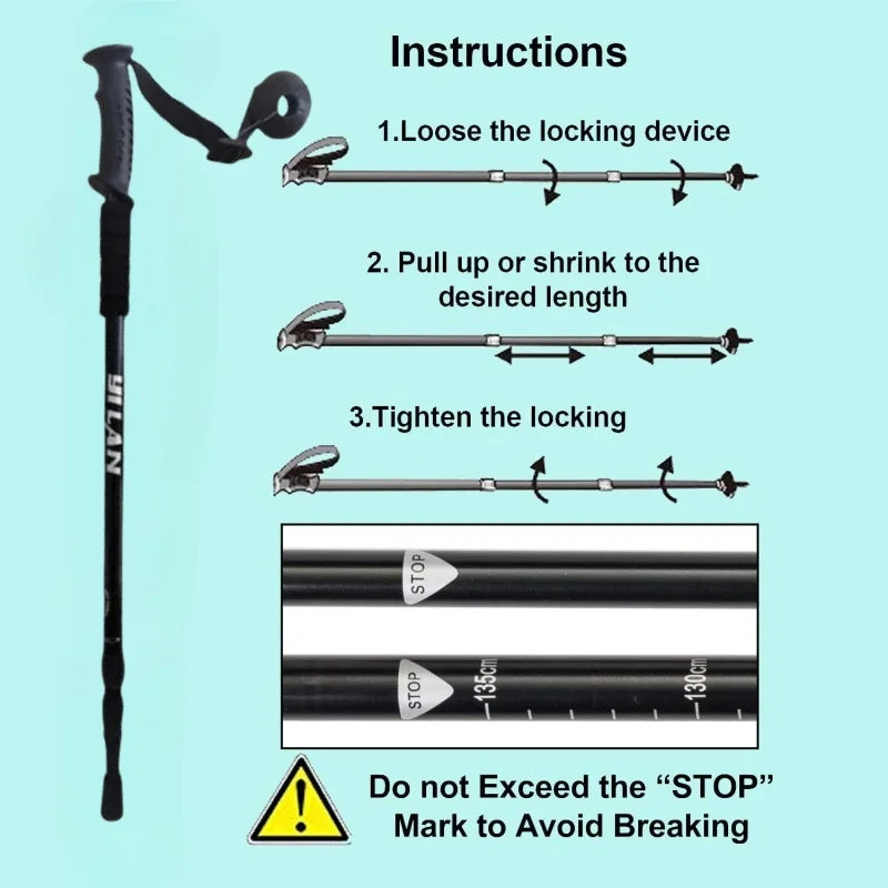 Collapsible Anti-Shock Hiking Trekking Poles