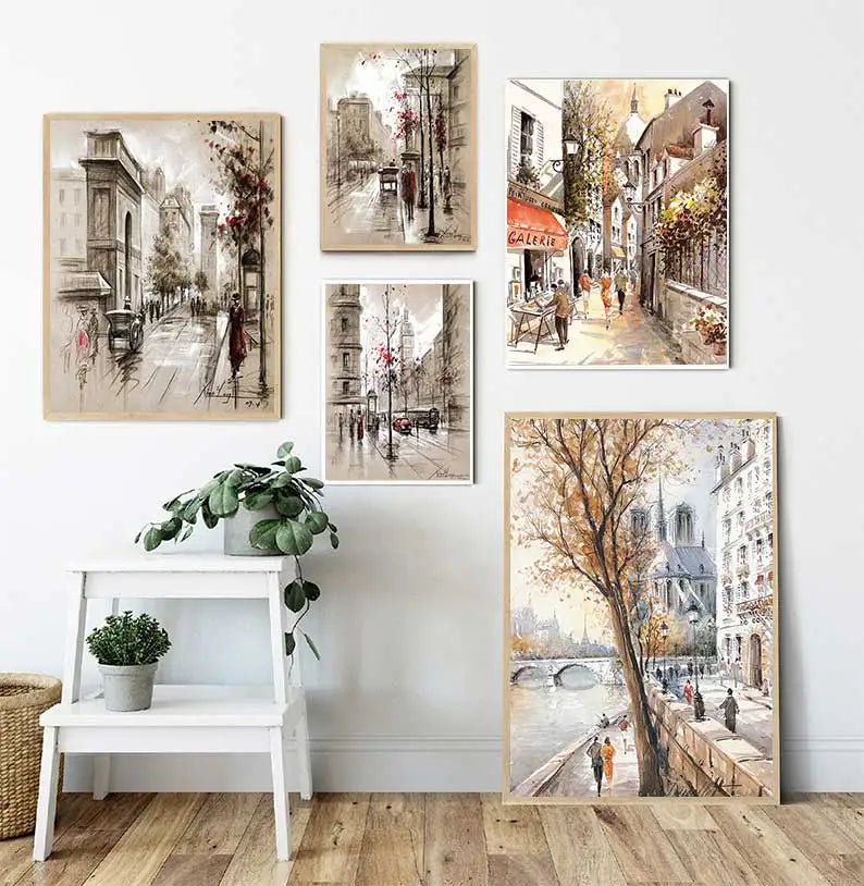 Abstract City Street Landscape Canvas Print