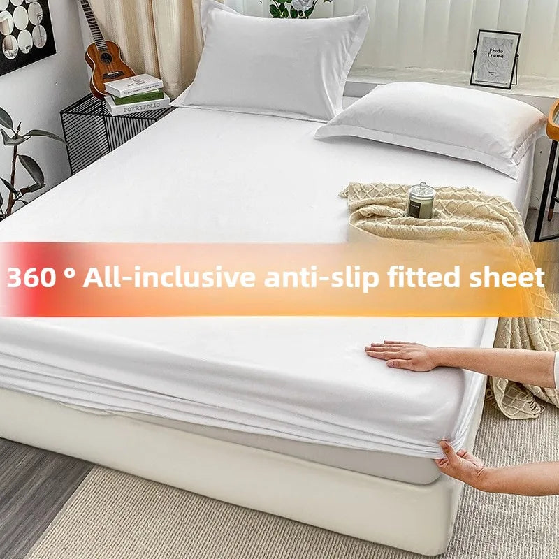 Elastic Fitted Bed Sheet – Solid Colour