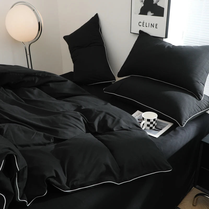 Plain Black Bedding Set – All Sizes