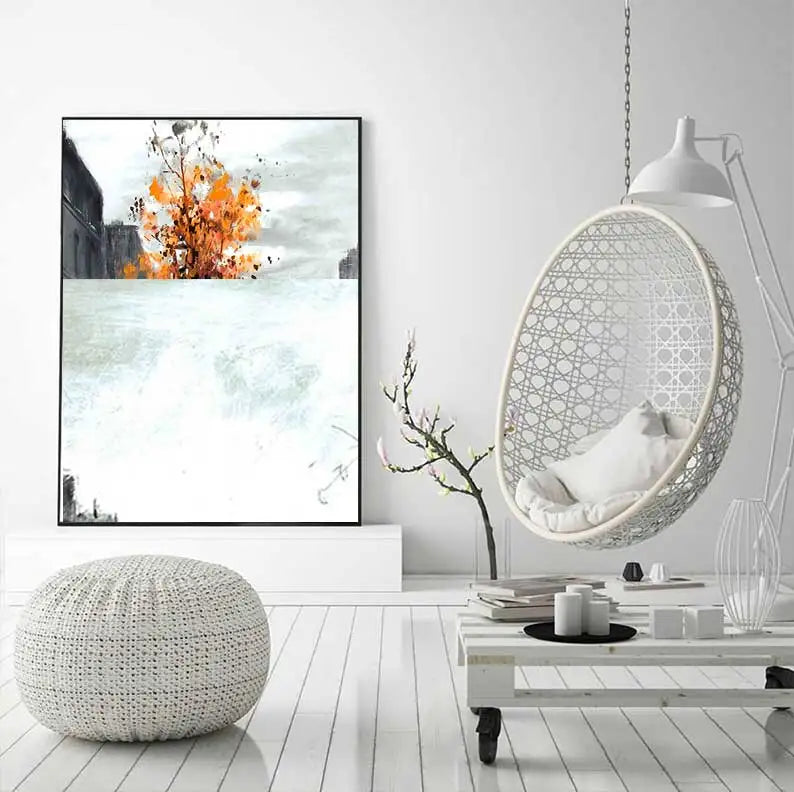 Abstract City Street Landscape Canvas Print