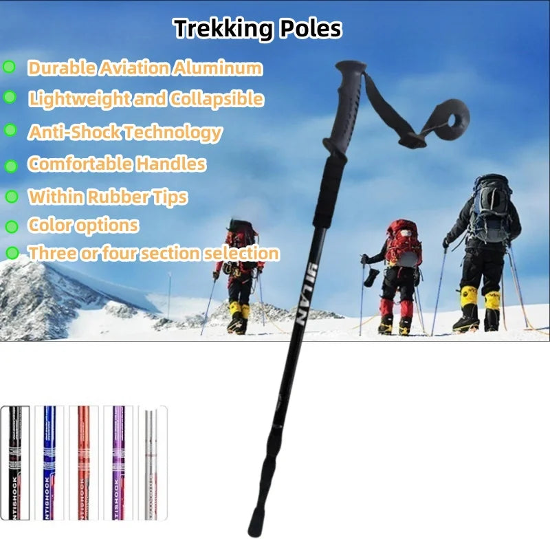 Collapsible Anti-Shock Hiking Trekking Poles