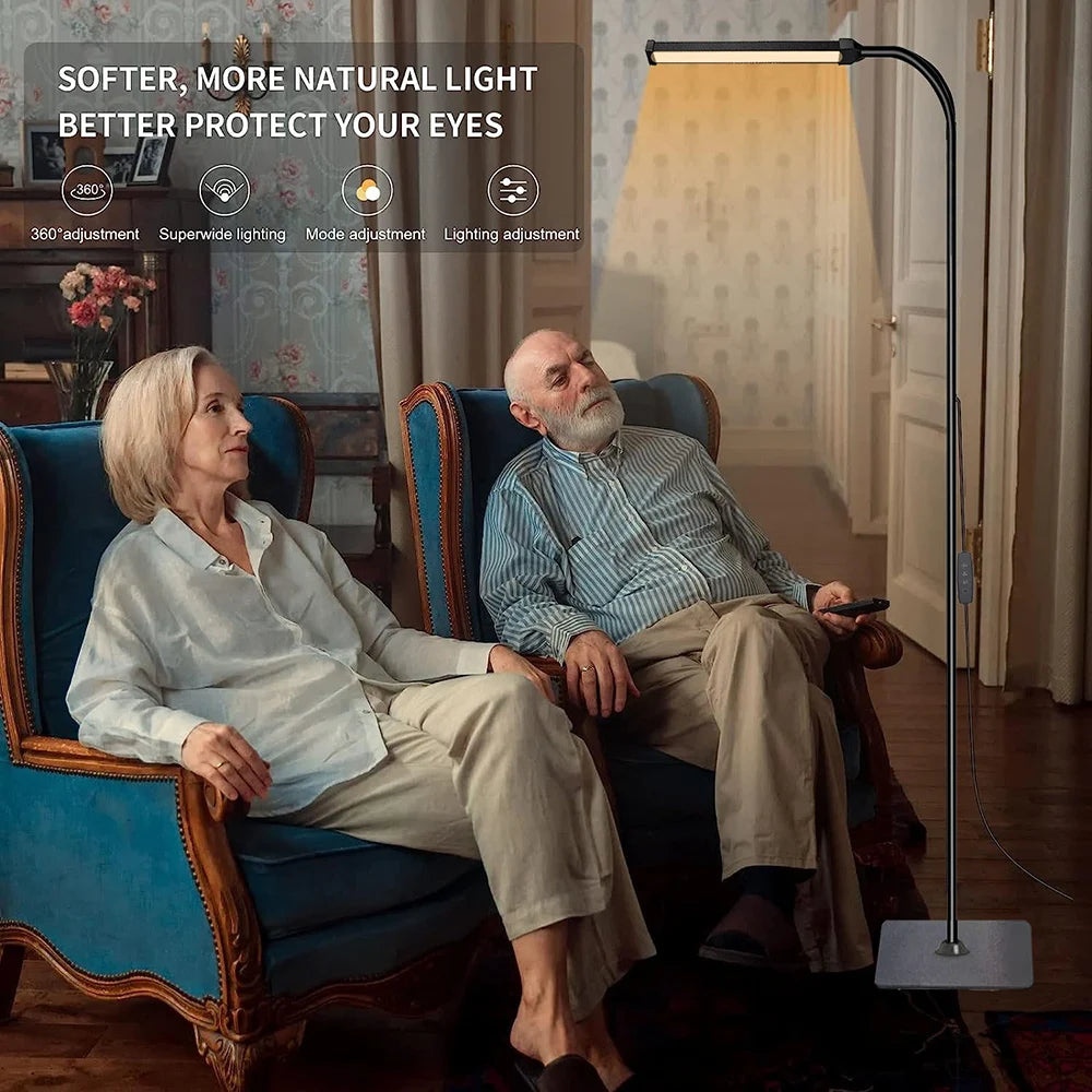 Dimmable Gooseneck LED Floor Lamp – Bedroom & Office