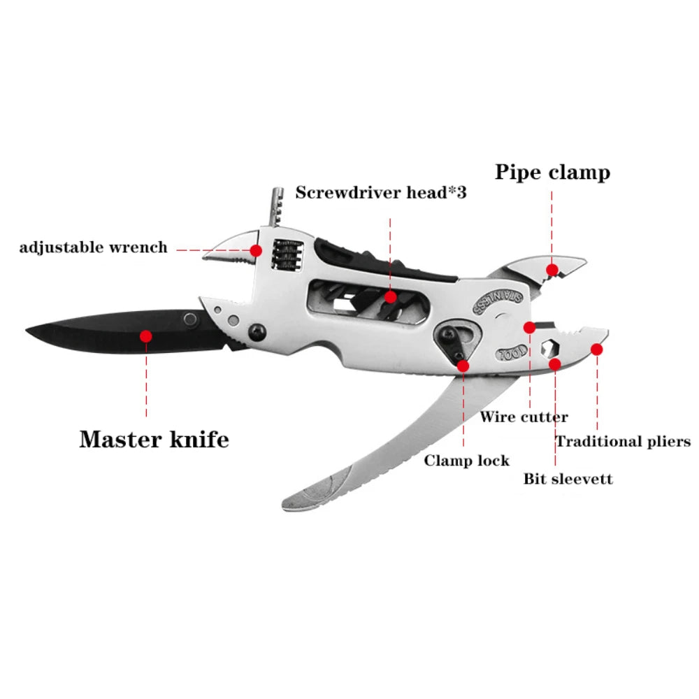 Multi-Tool Survival Knife & Pliers Set